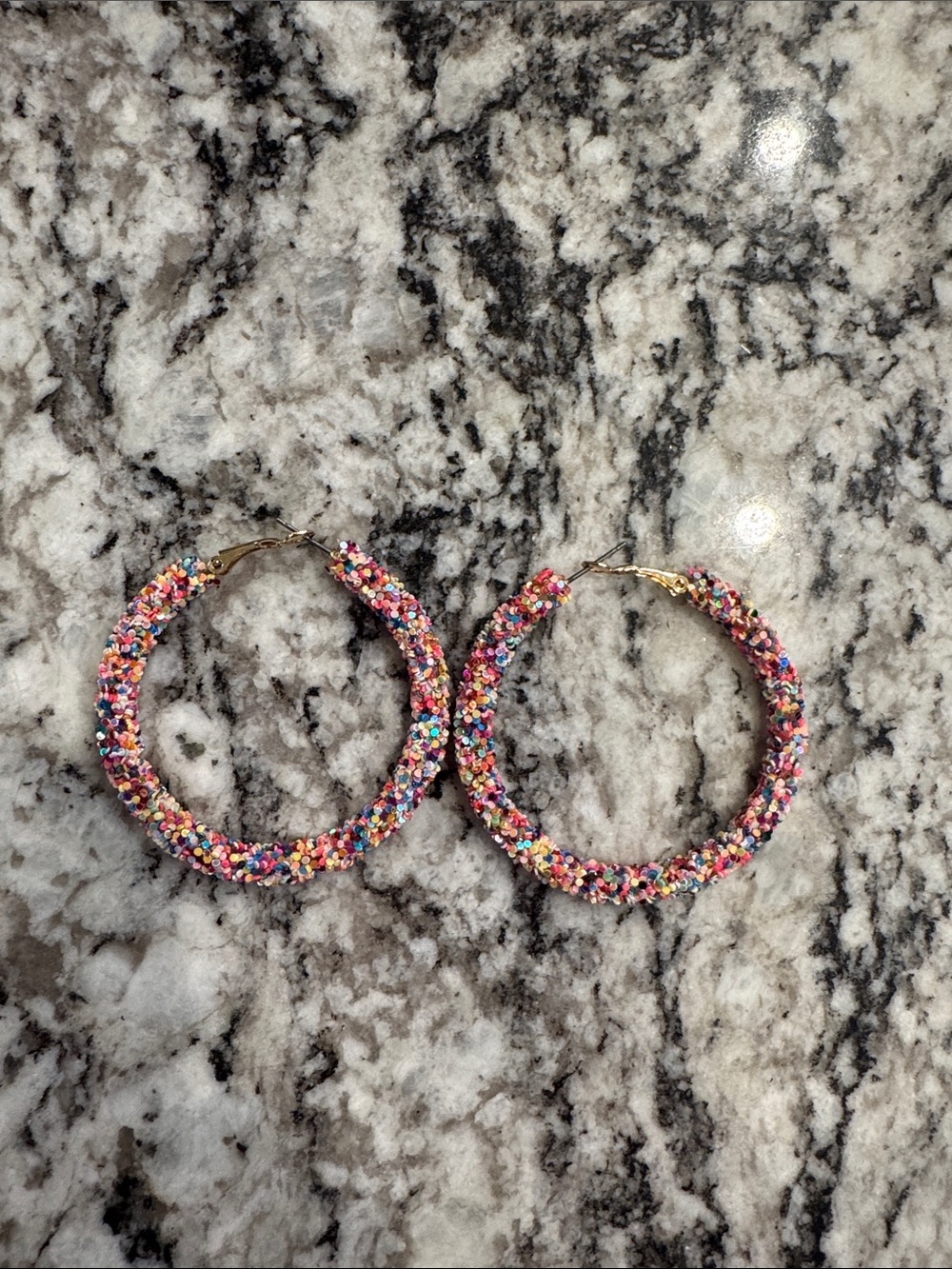 Colorful Confetti Hoop Earrings